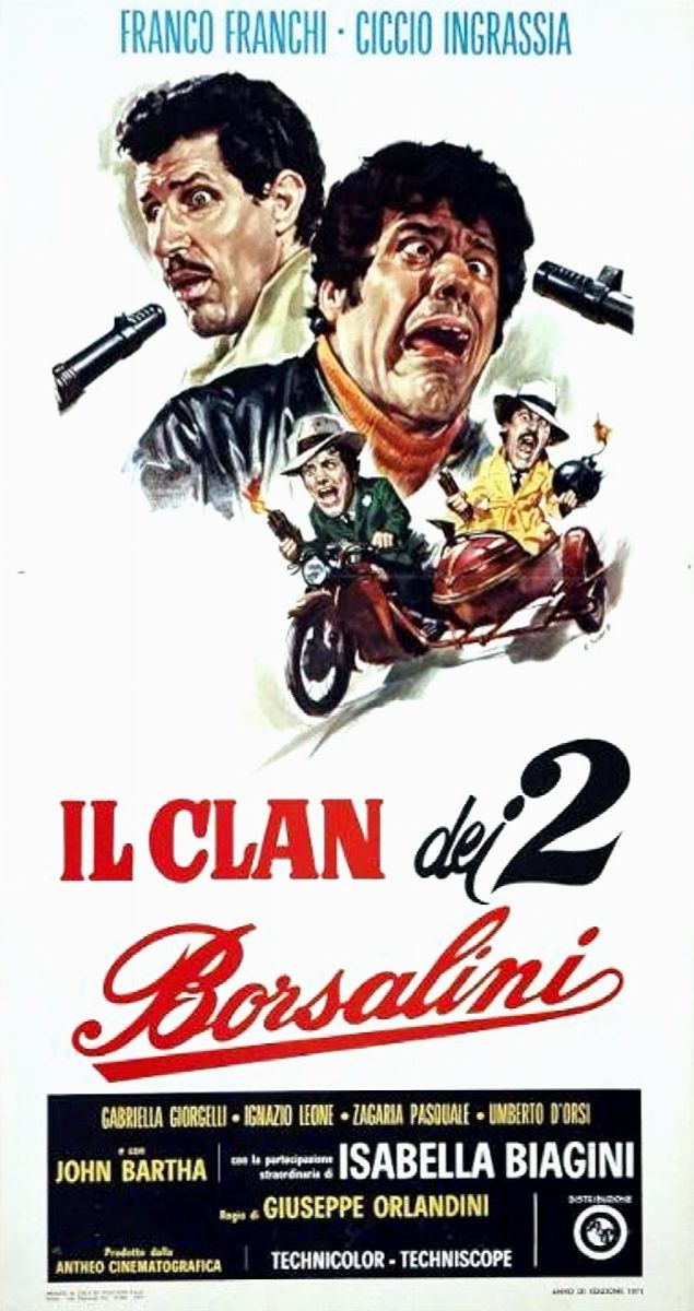 Renato Casaro - Bozzetto per la locandina del film 'Il clan dei due Borsalini', tempera su carton...