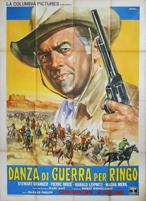 Mario Piovano - Bozzetto per la locandina del film 'Danza di guerra per Ringo', tempera su carton...