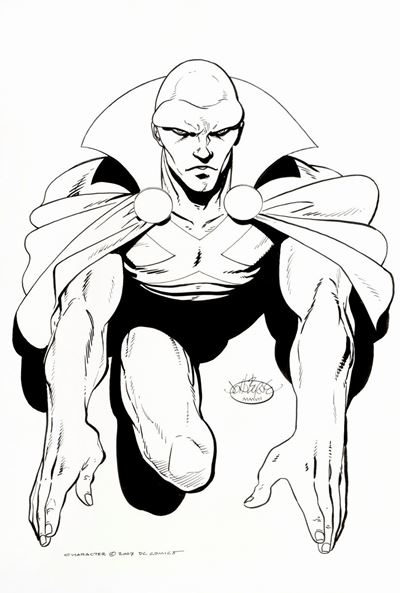 Martian Manhunter, matita e china su cartoncino