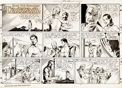 Tarzan - Tavola domenicale n. 1719, matita e china su cartoncino