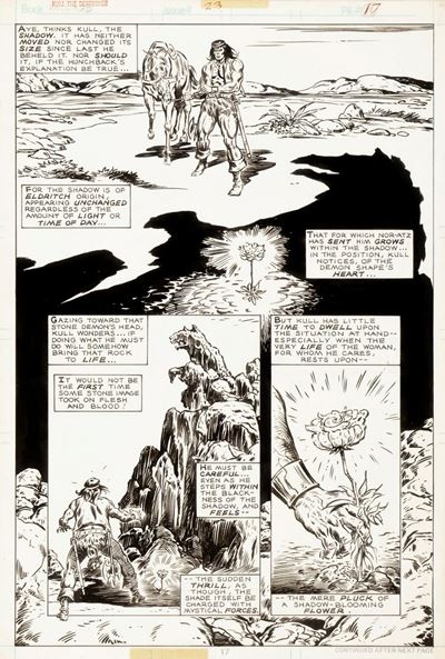 Kull the Destroyer - Demon Shade!, matita e china su cartoncino Marvel