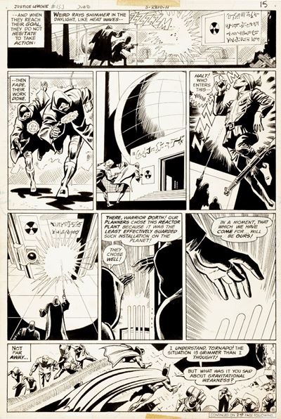 Justice League of America - Under The Moons Of Earth!, matita e china su cartoncino DC