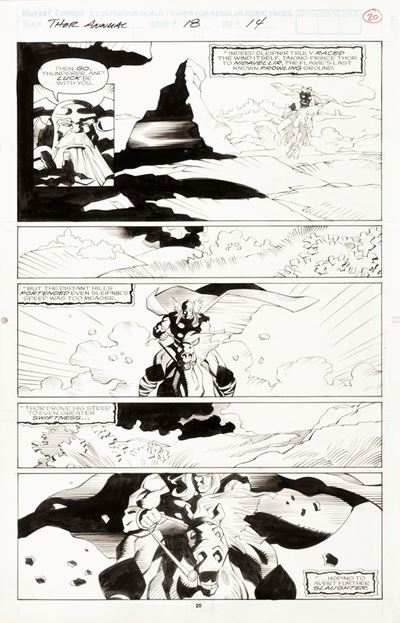 Thor Annual - Forged in Fire, matita e china su cartoncino Marvel