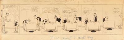 Bud Fisher, Mutt and Jeff, matita e china su cartoncino