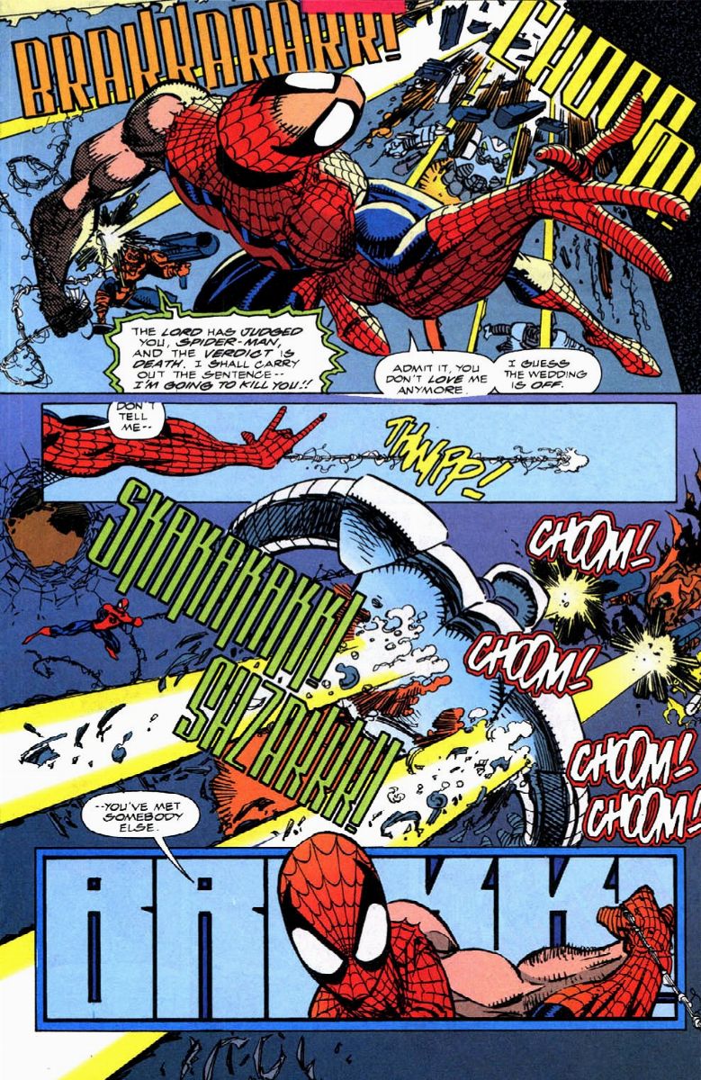 Erik Larsen - Spider-Man - Revenge of the Sinister Six, matita, china e retino su cartoncino Marv...