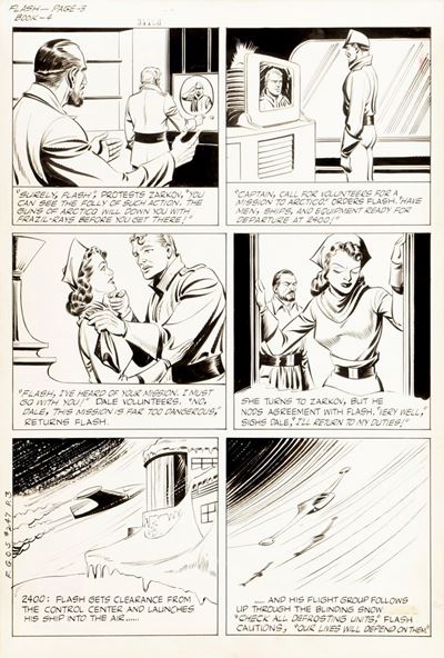 Flash Gordon - Adventure on Artico, matita e china su cartoncino