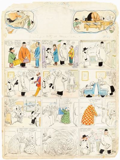 A cheerful party at Howson Lott's! (1911), matita, china e acquerello su cartoncino