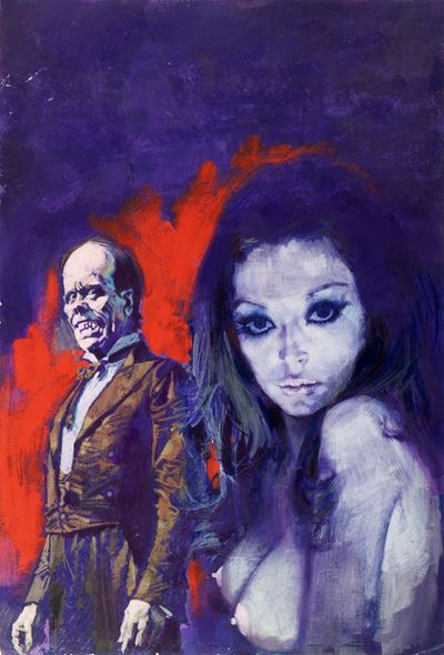 Il Vampiro - La neve nera, tempera su cartone
