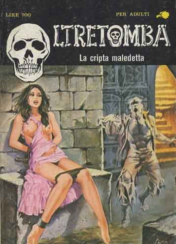 Mario Caria - Oltretomba - La cripta maledetta, tempera su cartone