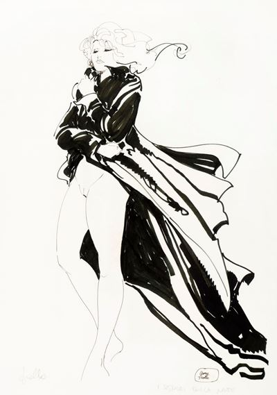 I signori della notte, matita e pennarello su cartoncino