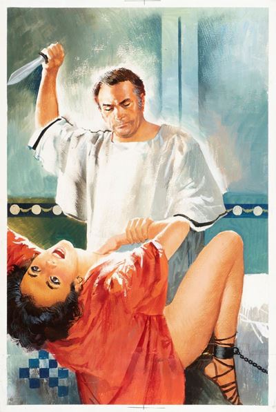 Messalina - Il rallye delle Gallie, tempera su cartone