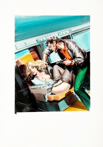 Hostess - Dirottati, tempera su cartone, 1983
