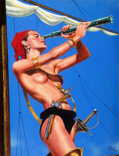 Piratessa - tempera su cartoncino