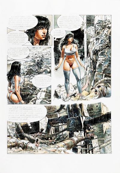 Druuna - Mandragora, acquerello su fotocopia