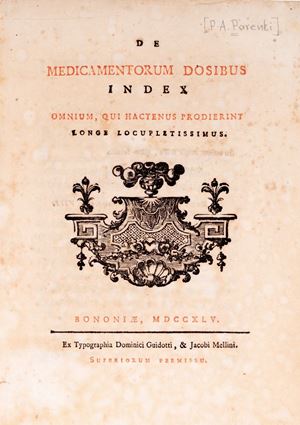 De medicamentorum dosibus index omnium, qui hactenus prodierint.
