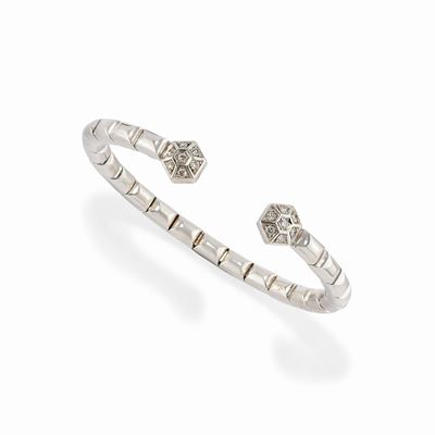 Bracciale in oro bianco 18k con diamanti taglio brillante