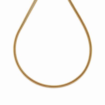 Collana in oro giallo 18k, lavorazione 'queue de rat'