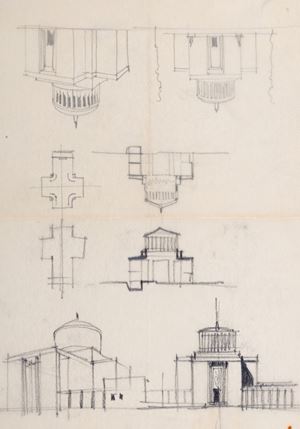 Disegni preparatori per la Chiesa di San Giovanni Bosco a Roma