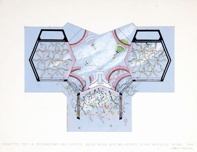 Progetto per la Decorazione del Soffitto della Villa Dell'ing. Astaldi in Via Paisiello a Roma