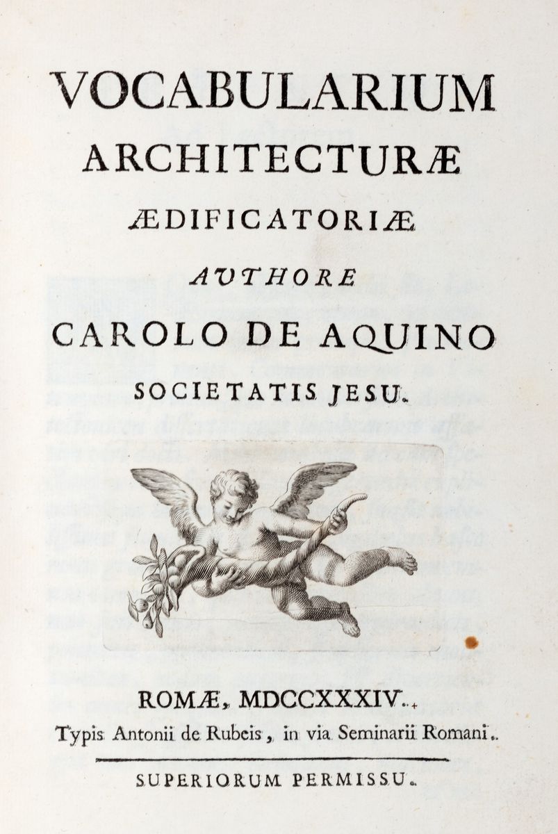 Carlo D'aquino - Vocabularium Architecturae Aedificatoriae