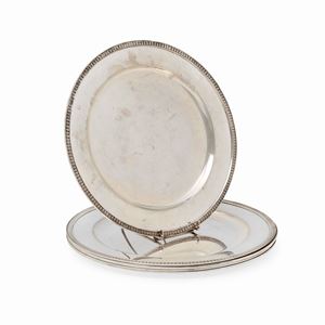 Six silver dishes, Italy 20th century