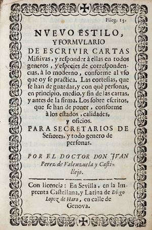 Nuevo estilo y Formulario de escrivir cartas