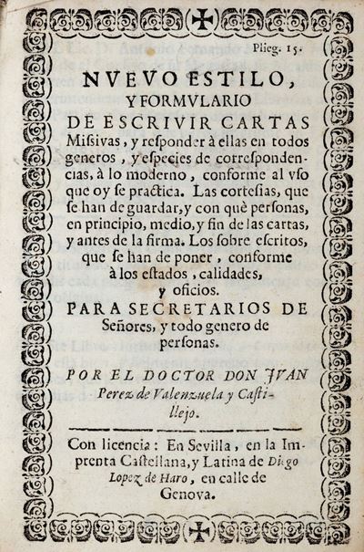 Nuevo Estilo Y Formulario De Escrivir Cartas