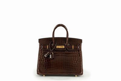 Borsa Birkin 25 cm, coccodrillo niloticus color caffè, 2008