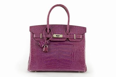 Borsa Birkin, 30 cm in alligatore rose pourpre con dettagli in palladio, 2009