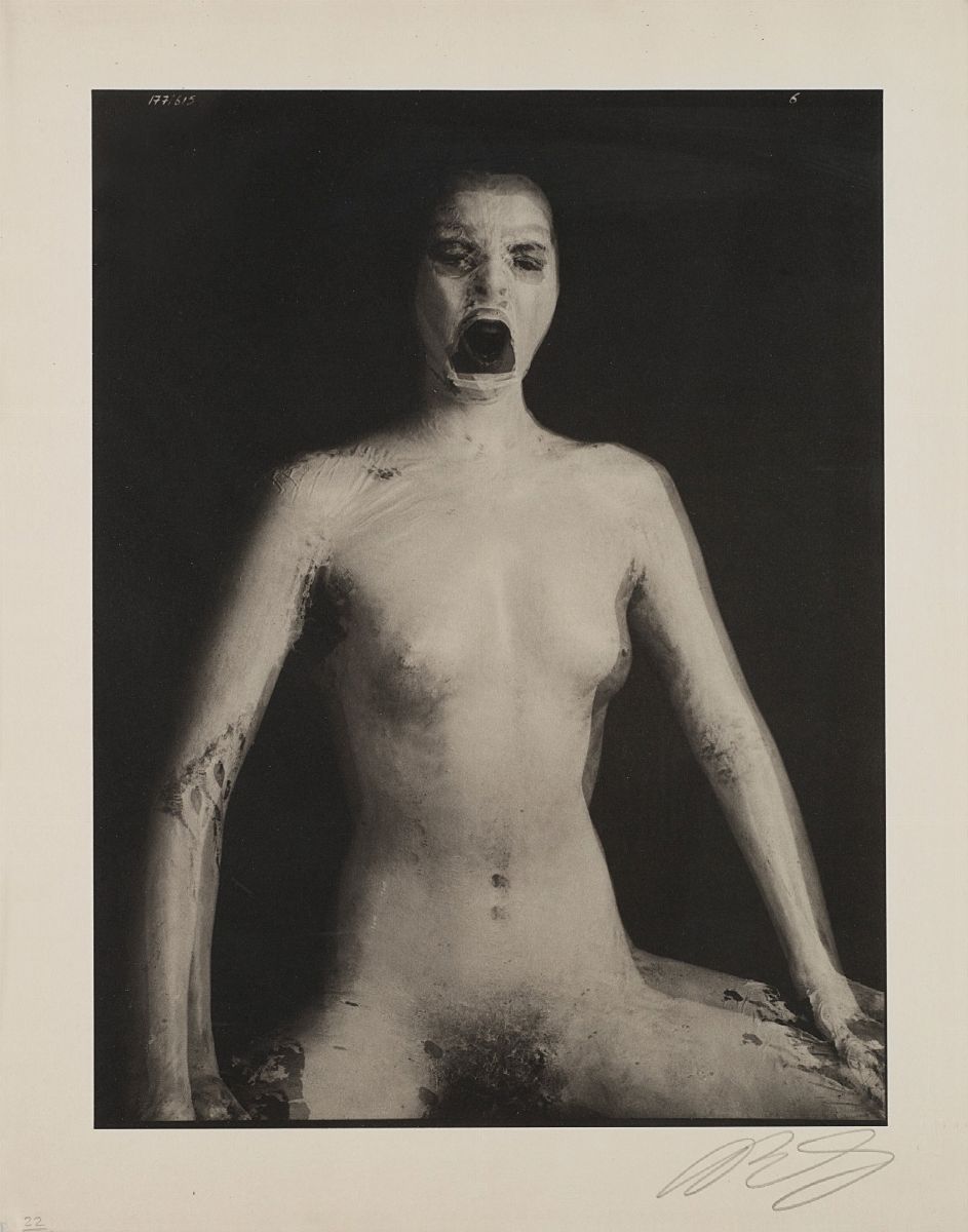 David Bailey - Scream dalla serie 'Year of Tibet', stampa al platino, 1983