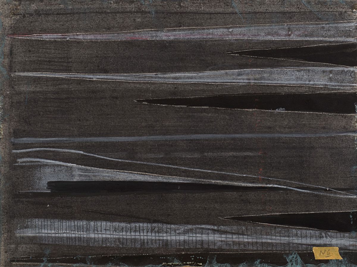 Bice Lazzari - Senza titolo, tempera su carta, 1965