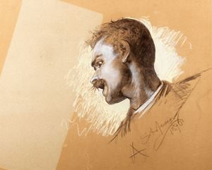 Study of a male figure for "Il Sacco di Roma"