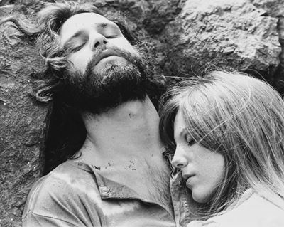 Jim Morrison and Pam, Bronson Caves, Hollywood, stampa vintage alla gelatina ai sali d'argento