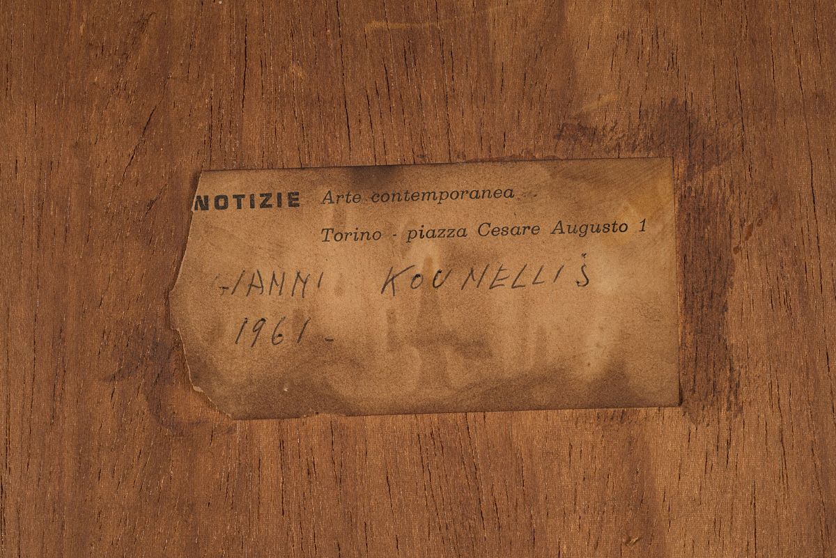Jannis Kounellis - Senza titolo, tecnica mista su carta