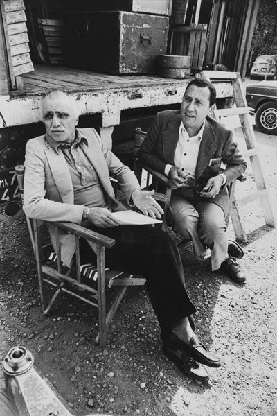 Mario Monicelli e Alberto Sordi | Stampa vintage alla gelatina ai sali d'argento
