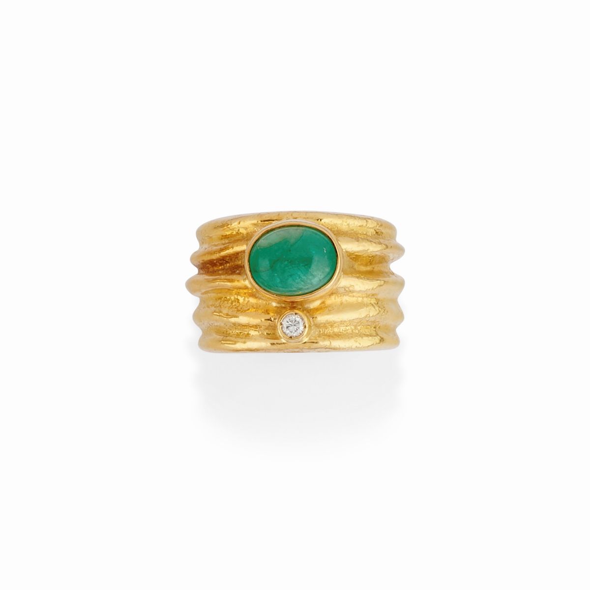 Misani - Demi-parure in oro giallo 18k con smeraldi e diamanti