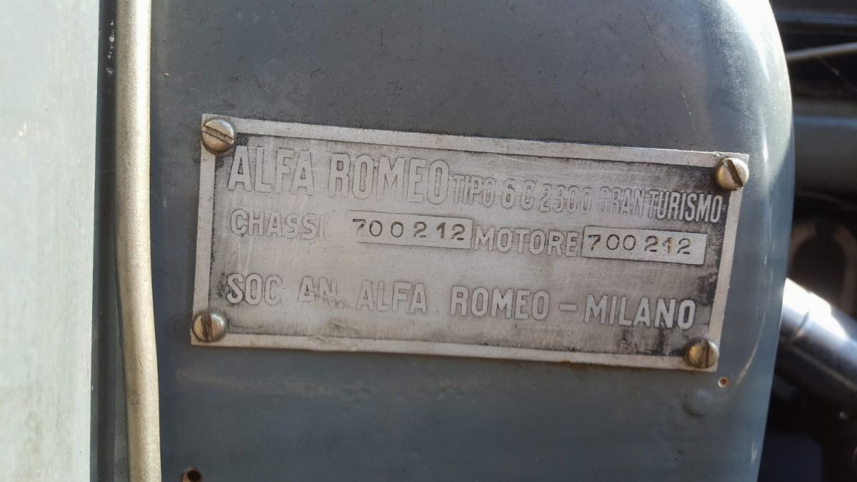 1933 Alfa Romeo 6c 2300 Gran Turismo Cabriolet Royal (carrozzeria Castagna Milano)