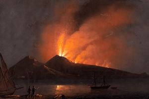 Notturno con eruzione