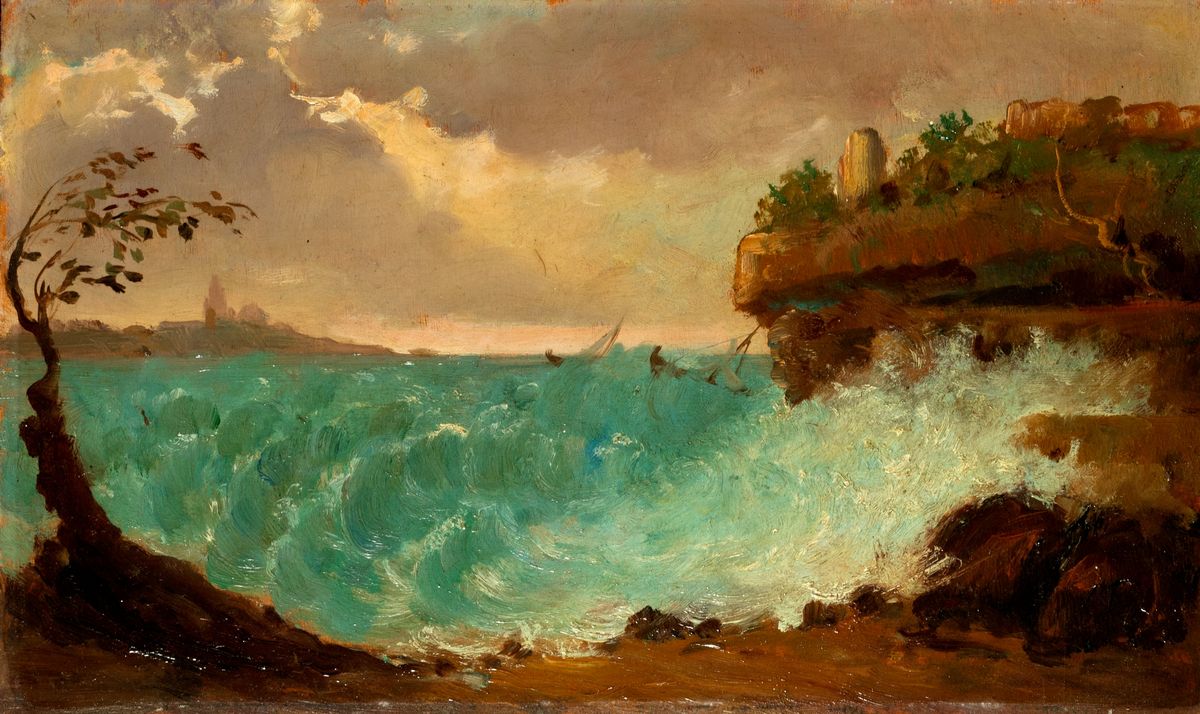 Carlo Ferranti - Coppia di Paesaggi di Roma e della Costa Laziale