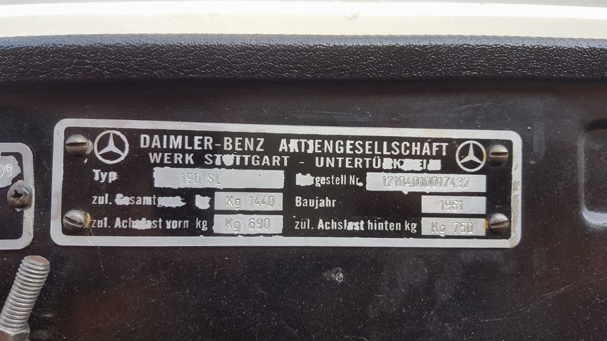 1961 Mercedes-benz 190 Sl (mercedes-benz)