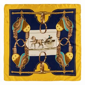 Hermès - Carrick à Pompes silk twill scarf