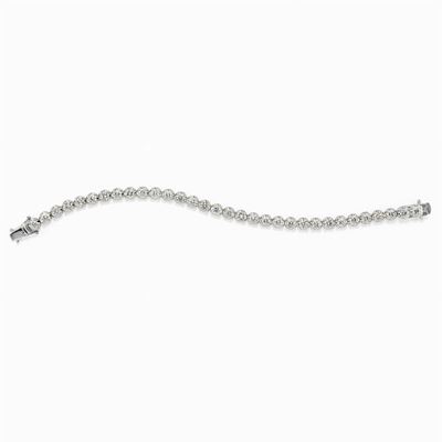 Bracciale Tennis in Oro Bianco 18k e Diamanti