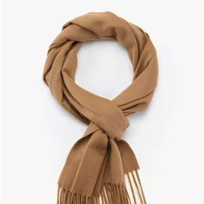 Sciarpa Aeternum in cashmere, 30x170 cm, colore cammello