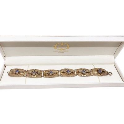 Bracciale in filigrana d'argento dorato