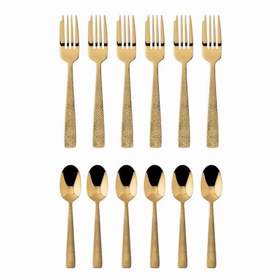 Set di posate in acciaio inox 18/10, Collezione Jet Set, Decorazione Siena