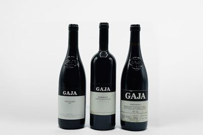 Selezione Gaja, Barbaresco 1976, Sorì Tildin 1995, Darmagi Cabernet Sauvignon 1983
