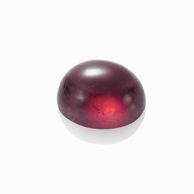 Tormalina rossa rubellite in cartina, ct 12,63, taglio cabochon