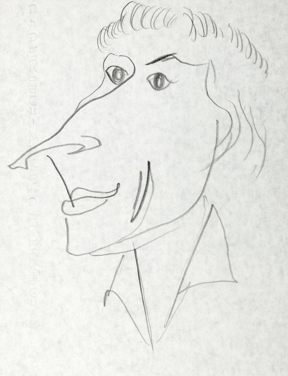 Alexander Calder - Ritratto di Plinio, grafite su carta
