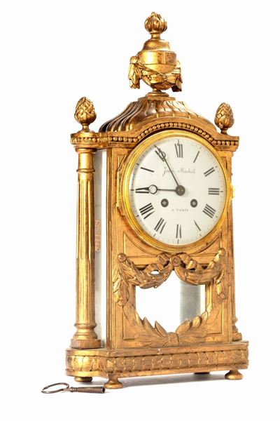 Pendola in Legno Dorato, Francia Secolo XIX