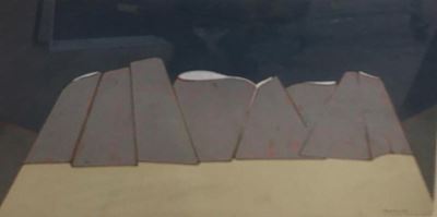 Senza titolo, disegno acquarello su masonite, 1991